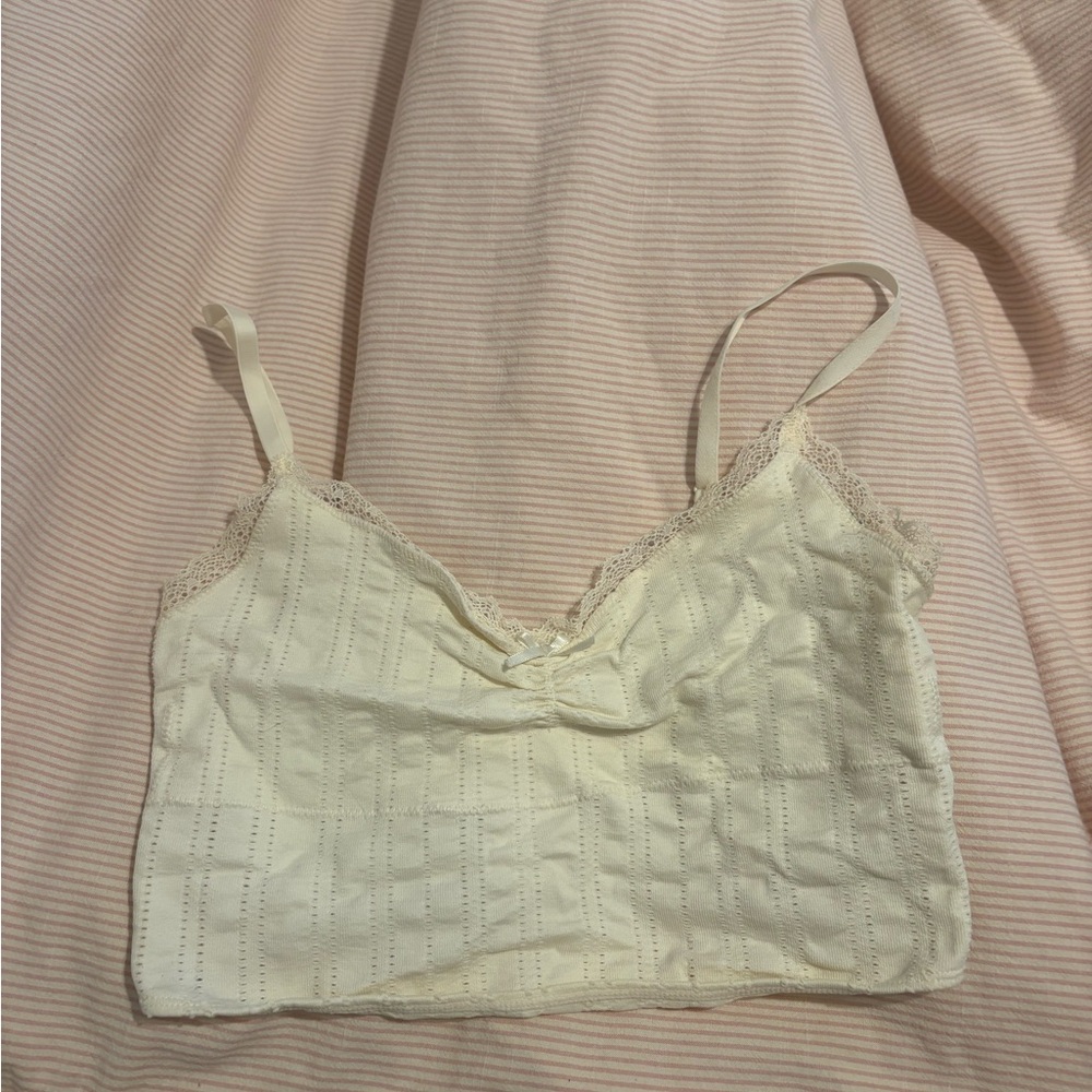 Forever 21 Cream Lace Crop Top - Picture 2 of 2